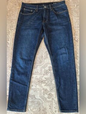 Bonobos Slim Straight Jeans in Dark Blue Denim
